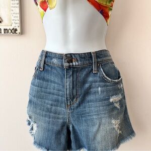 Joe’s Jeans Cutoff Distressed Denim Shorts Size 29